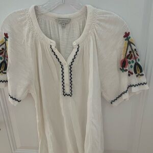 Lucky Brand - Embroidered White Top